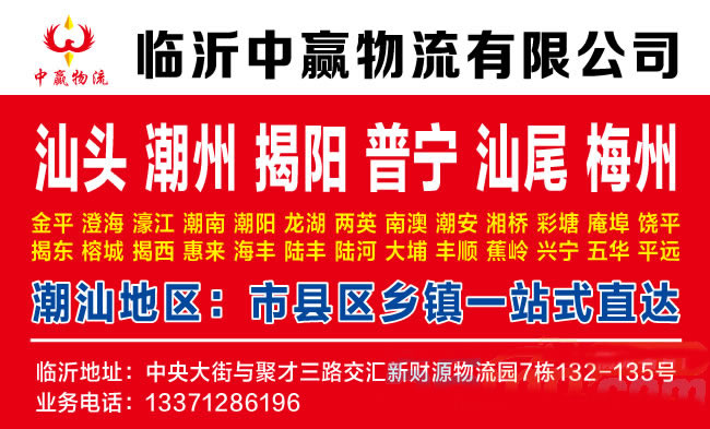 临沂到湛江物流公司-临沂中赢物流